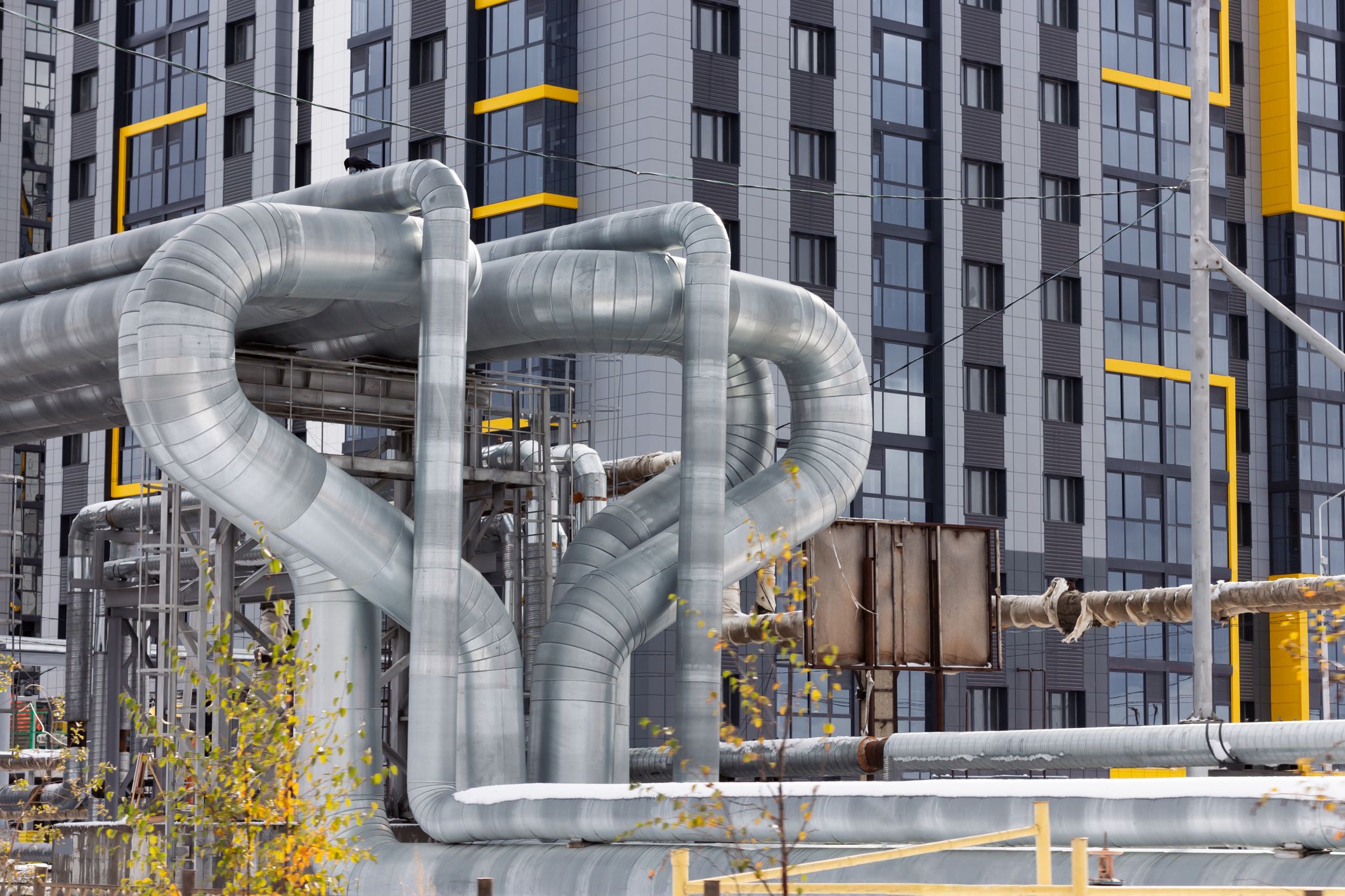 Tuyauterie industrielle de réseau de froid urbain